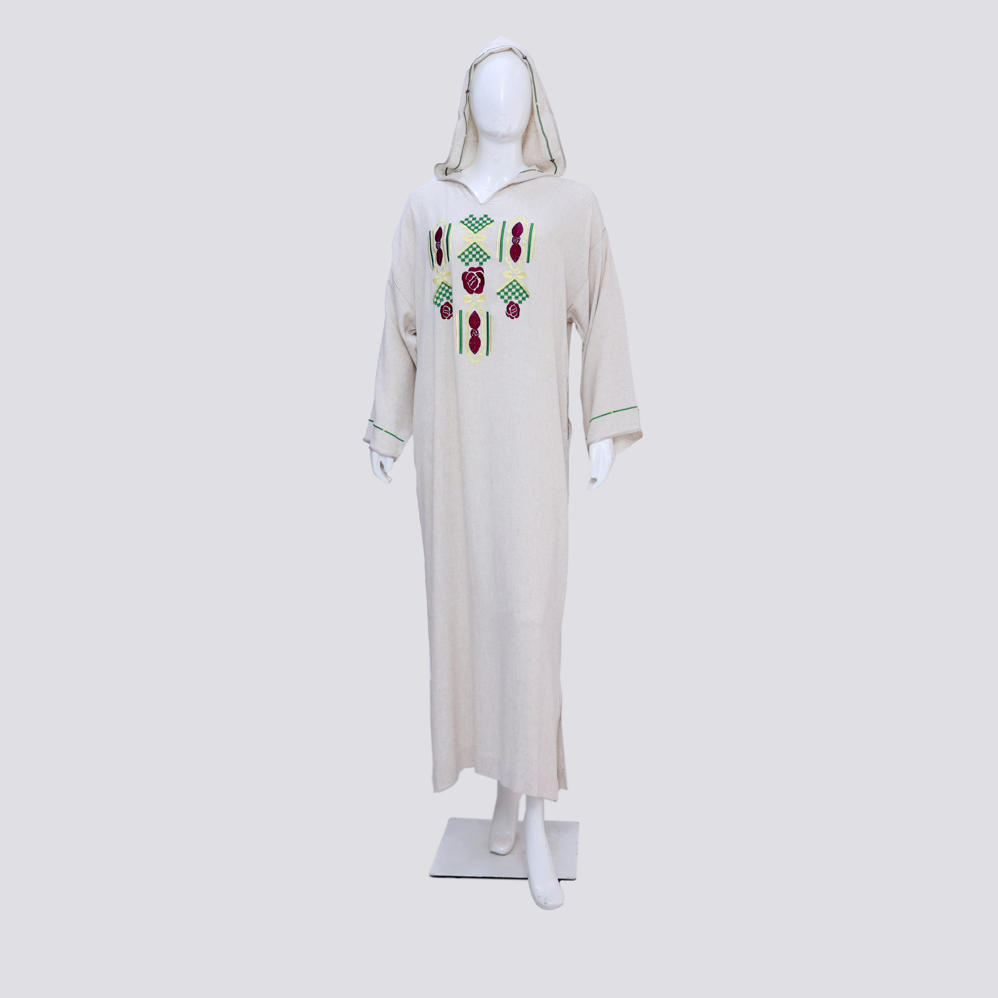 جلابة ثوب مليفة كاشمير خدمة لمعلم بلبرشمان وطرز في اليدين