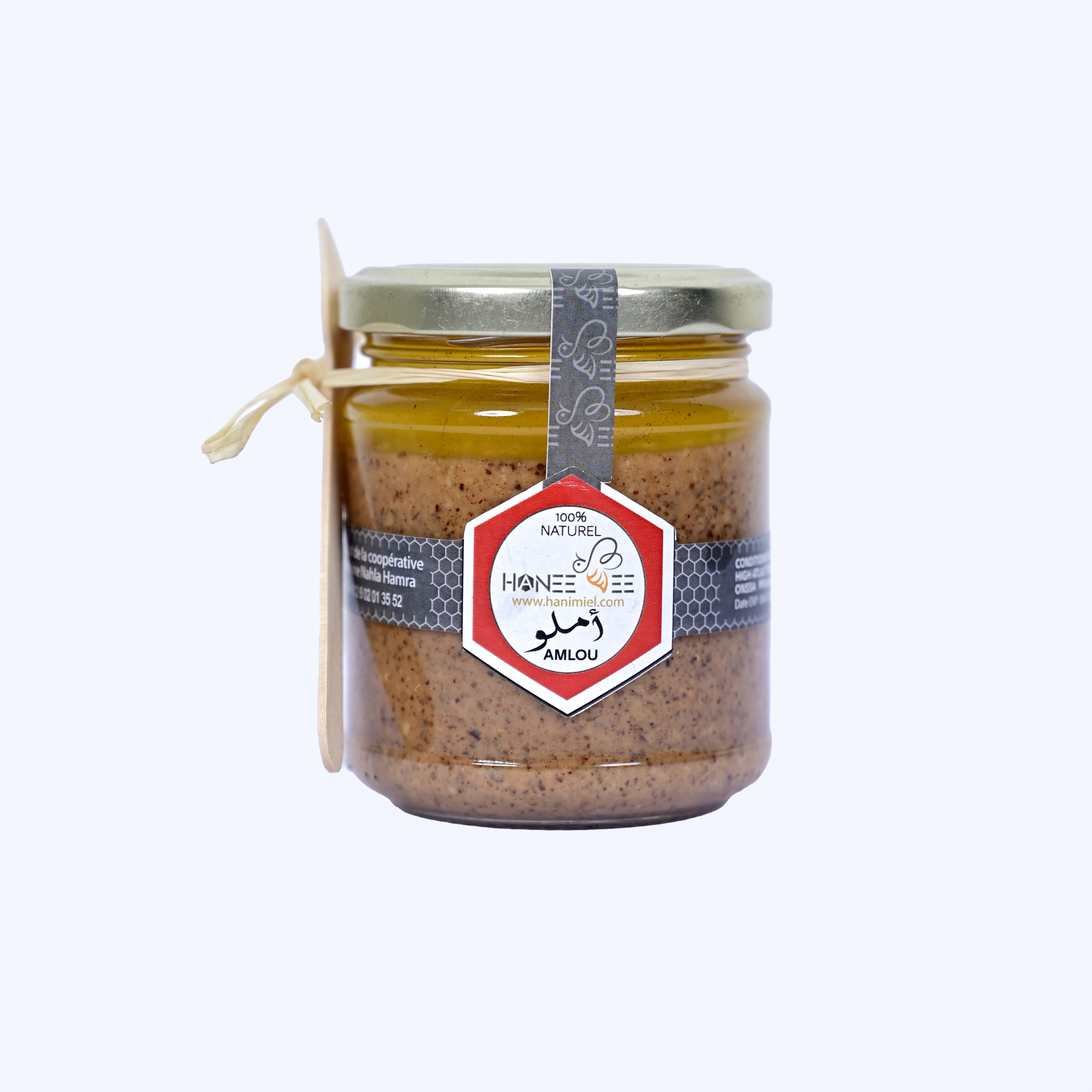 Amlou aux Amandes Beldi, Miel Pur et Huile d'Argan (sans sucre)