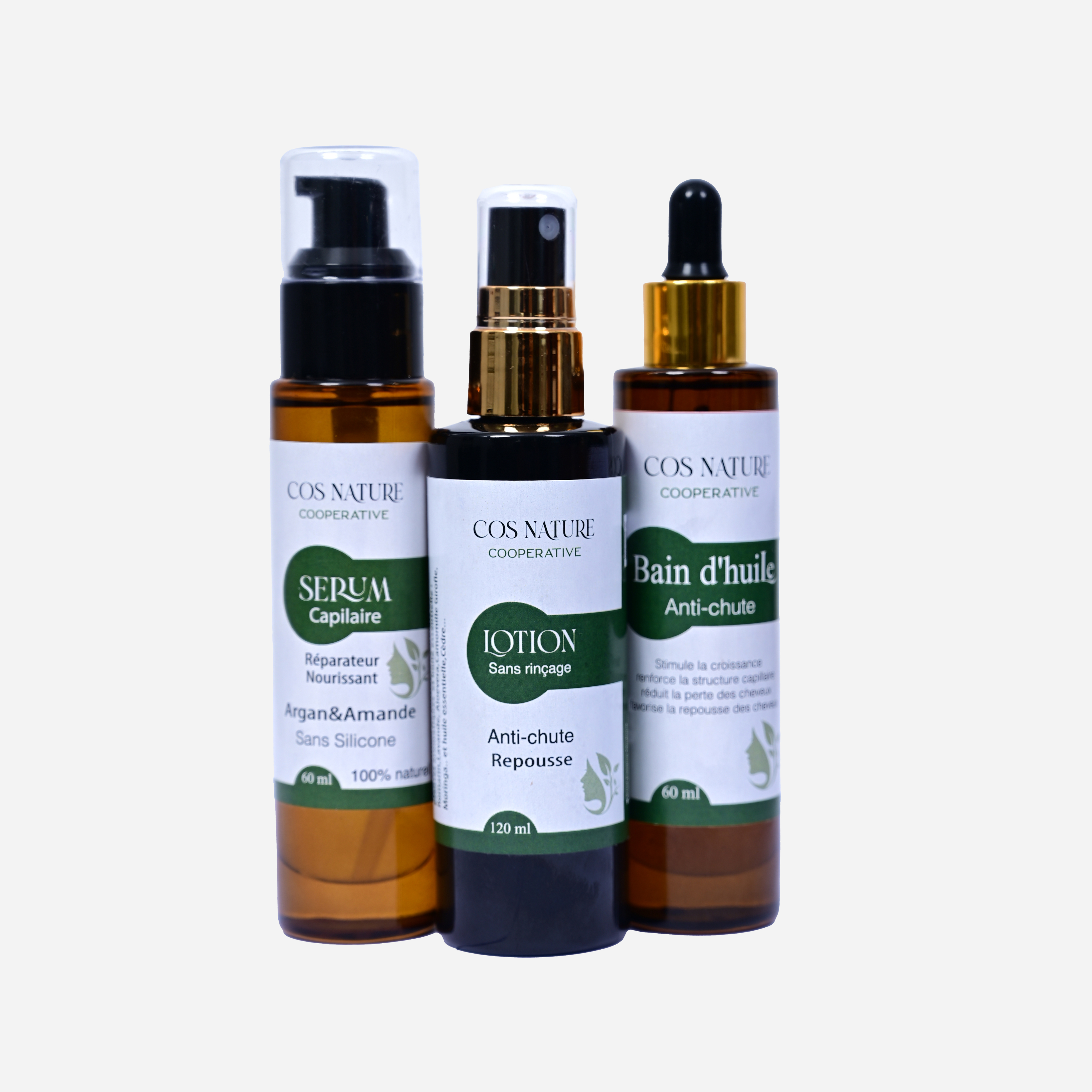 باقة مضادة للتساقط (حمام زيت 60 مل + لوسيون 120 مل + سيروم 60 مل)