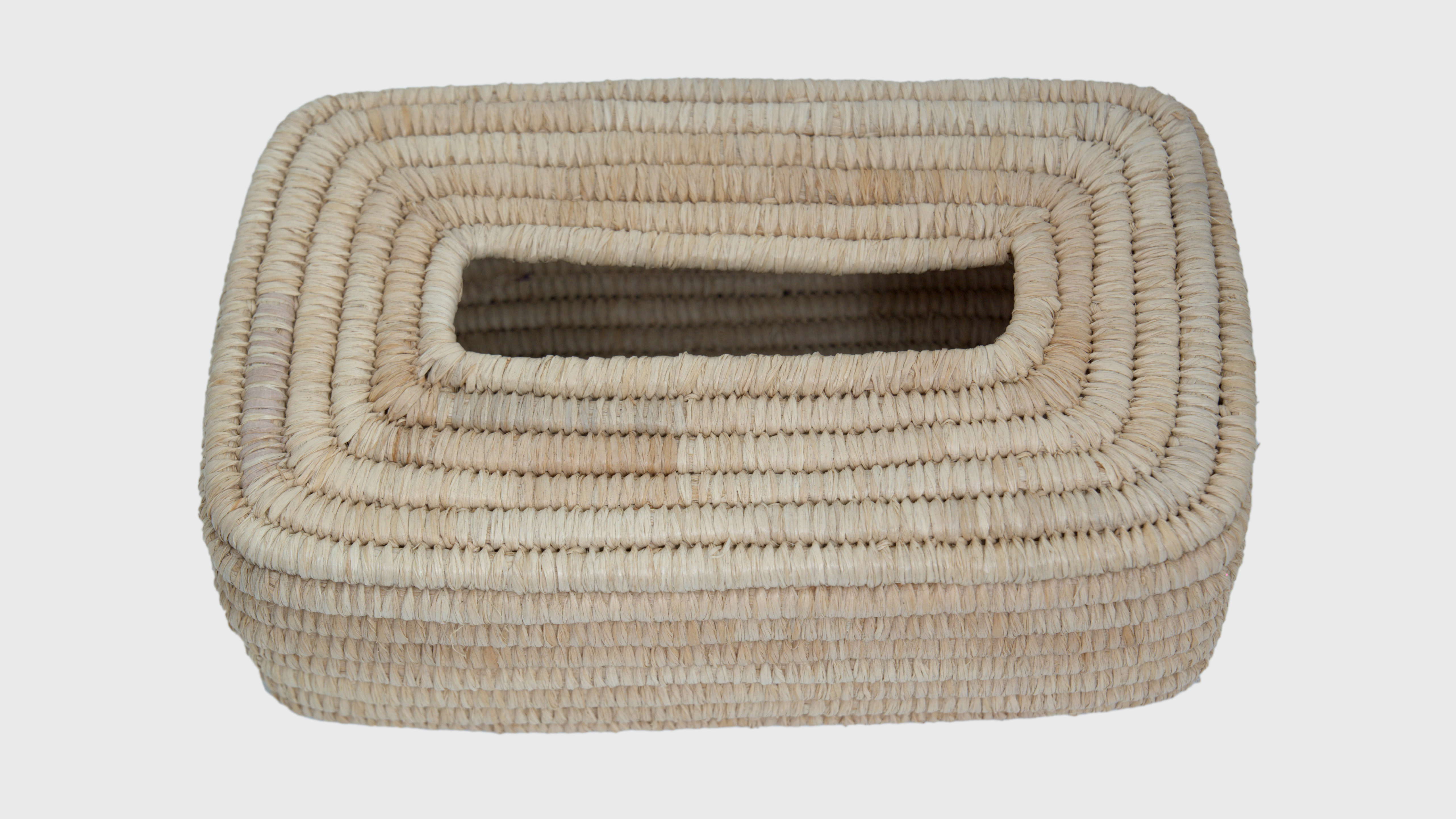 Boîte à mouchoirs en raphia