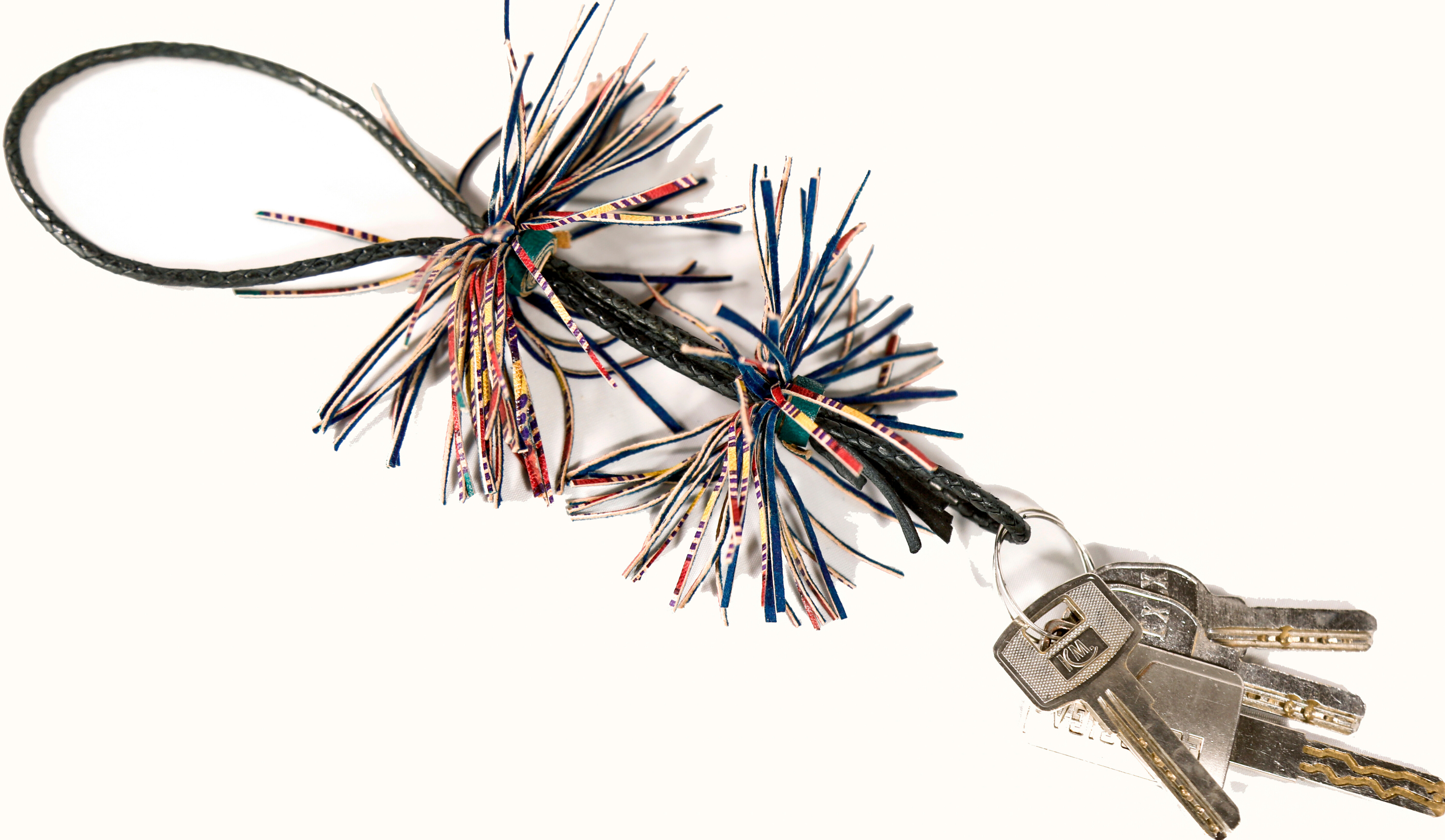 Porte-clés en cuir de chèvre