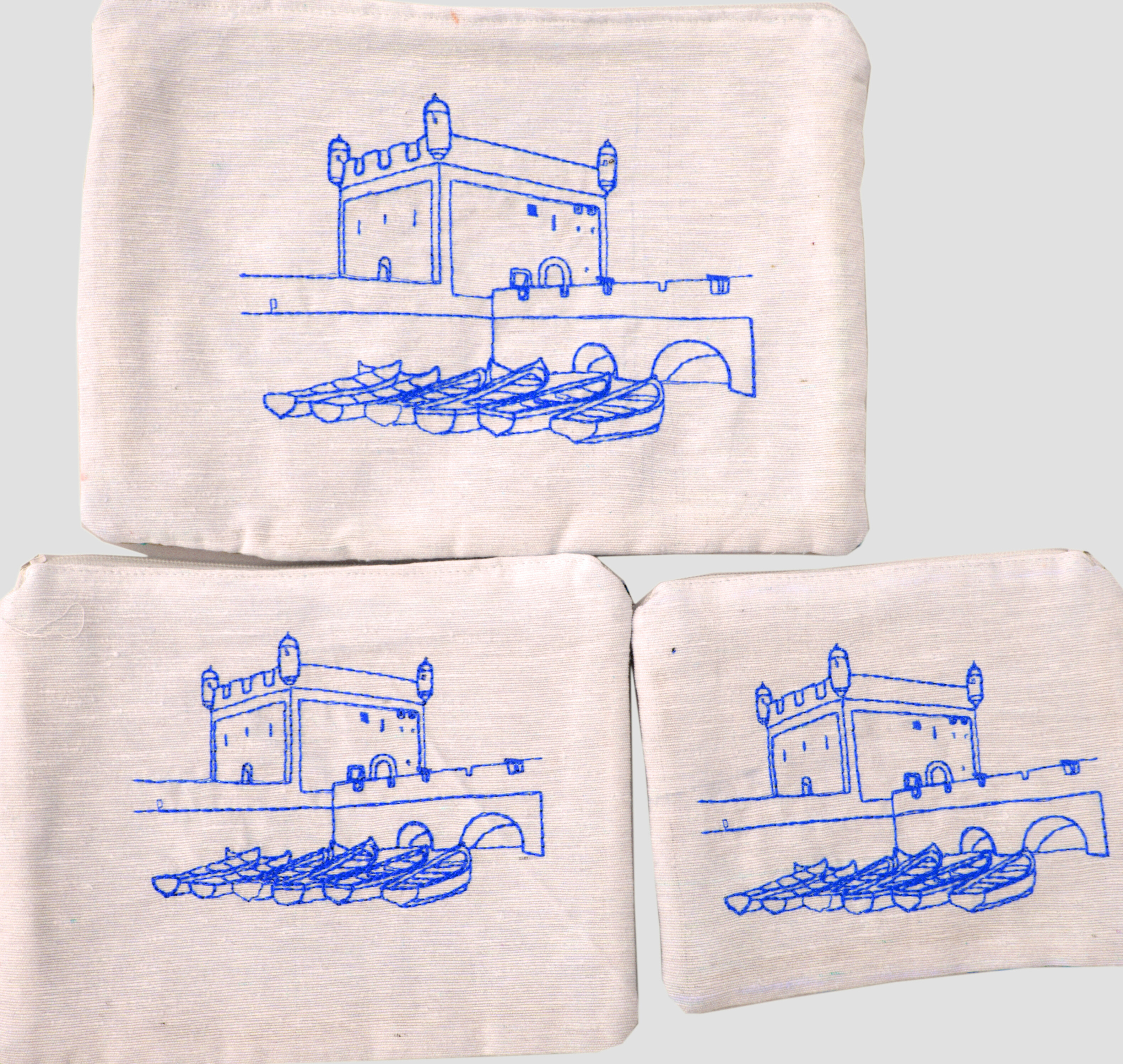 طقم 3 محافظ مطرزة