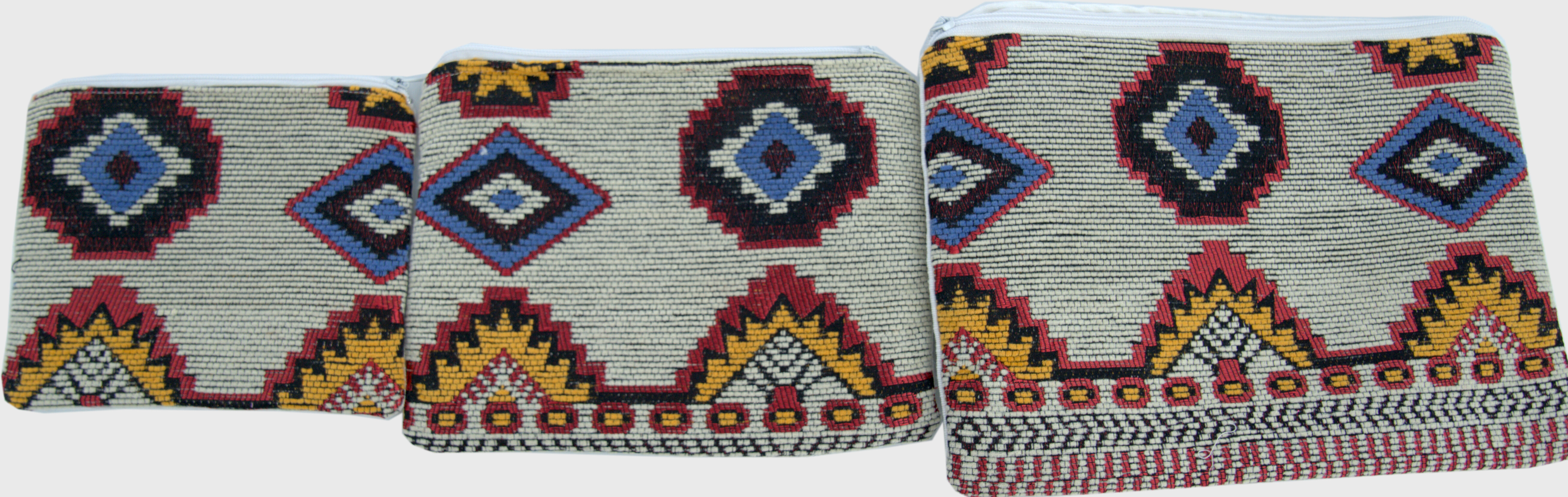 طقم 3 محافظ مطرزة