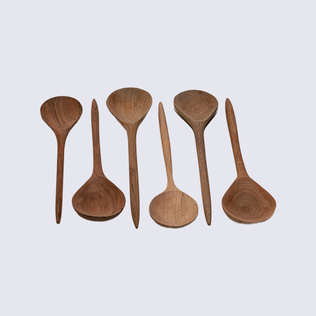 Cuillère à café en bois  de noyer – Lot de 6