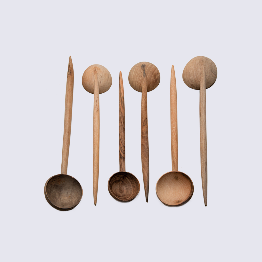 Cuillère à café en bois  de noyer – Lot de 6