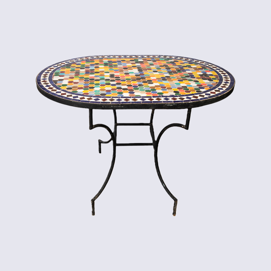 Table ovale en zellige