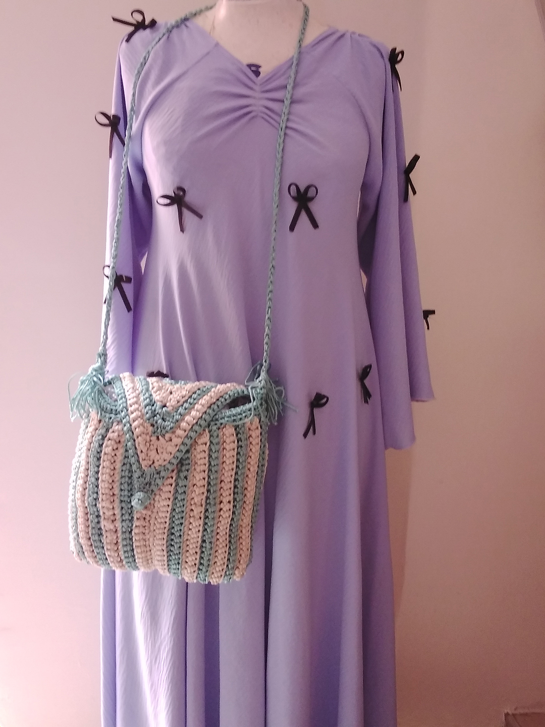 Abaya avec sac à main