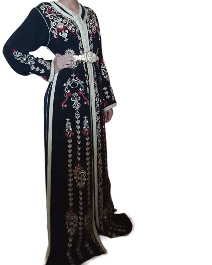 Takshtita en soie couleur noir