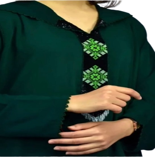 Djellaba Vert Royal Perle