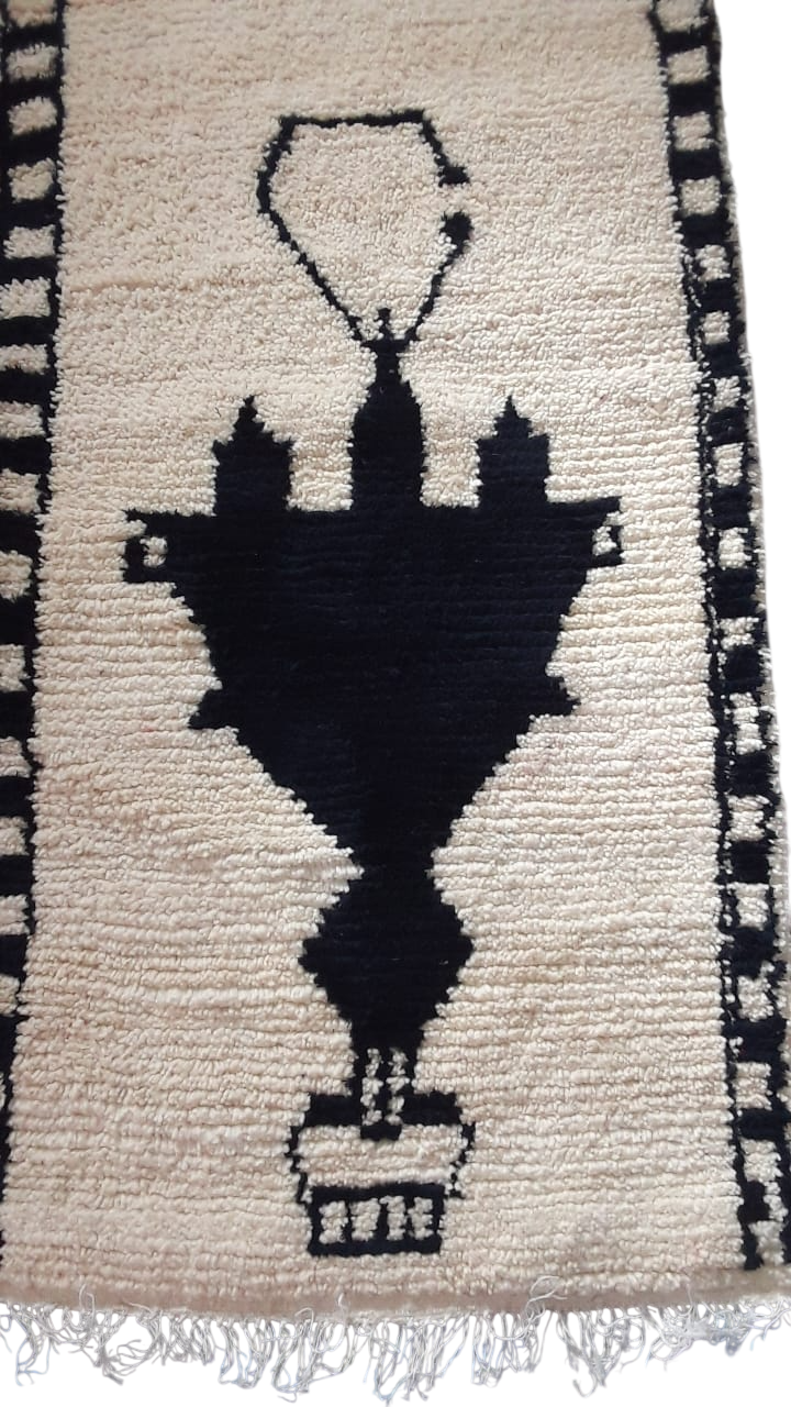 Tapis en Laine Brodé – 150 × 80 cm