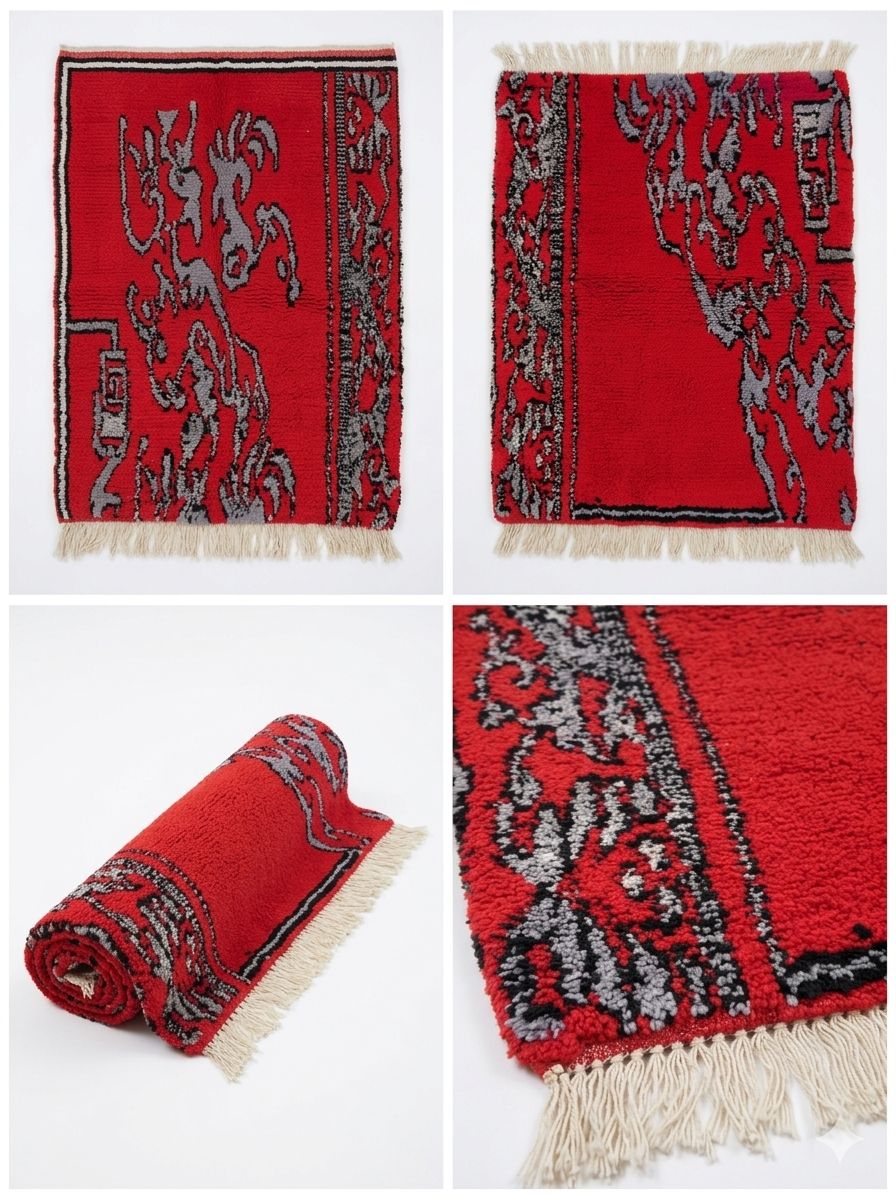 Tapis Mediounia en laine naturelle