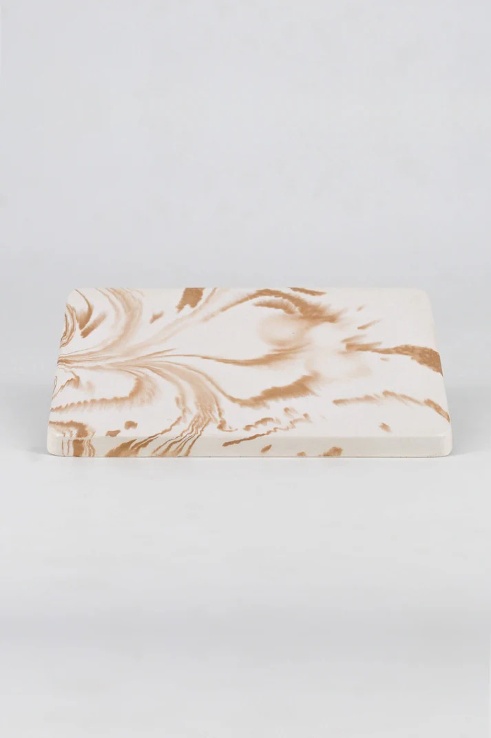 Grand plateau effet marbre