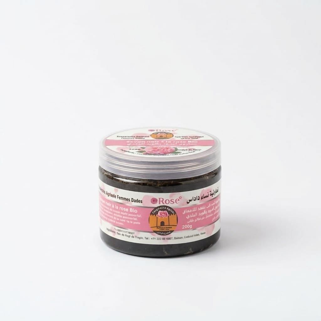Savon noir à la rose bio 200g