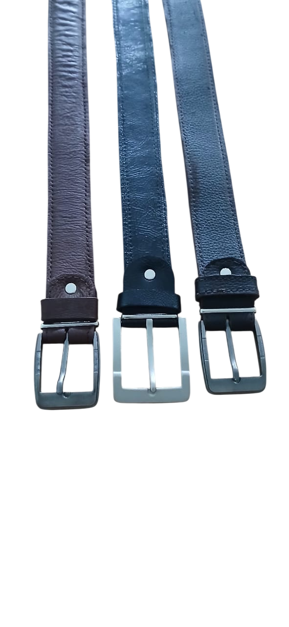 Ceinture en cuir tricolore