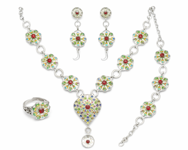 Parure amazighe « Ensemble Warda-coeur »