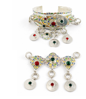 Bracelet ouvert avec pendentif