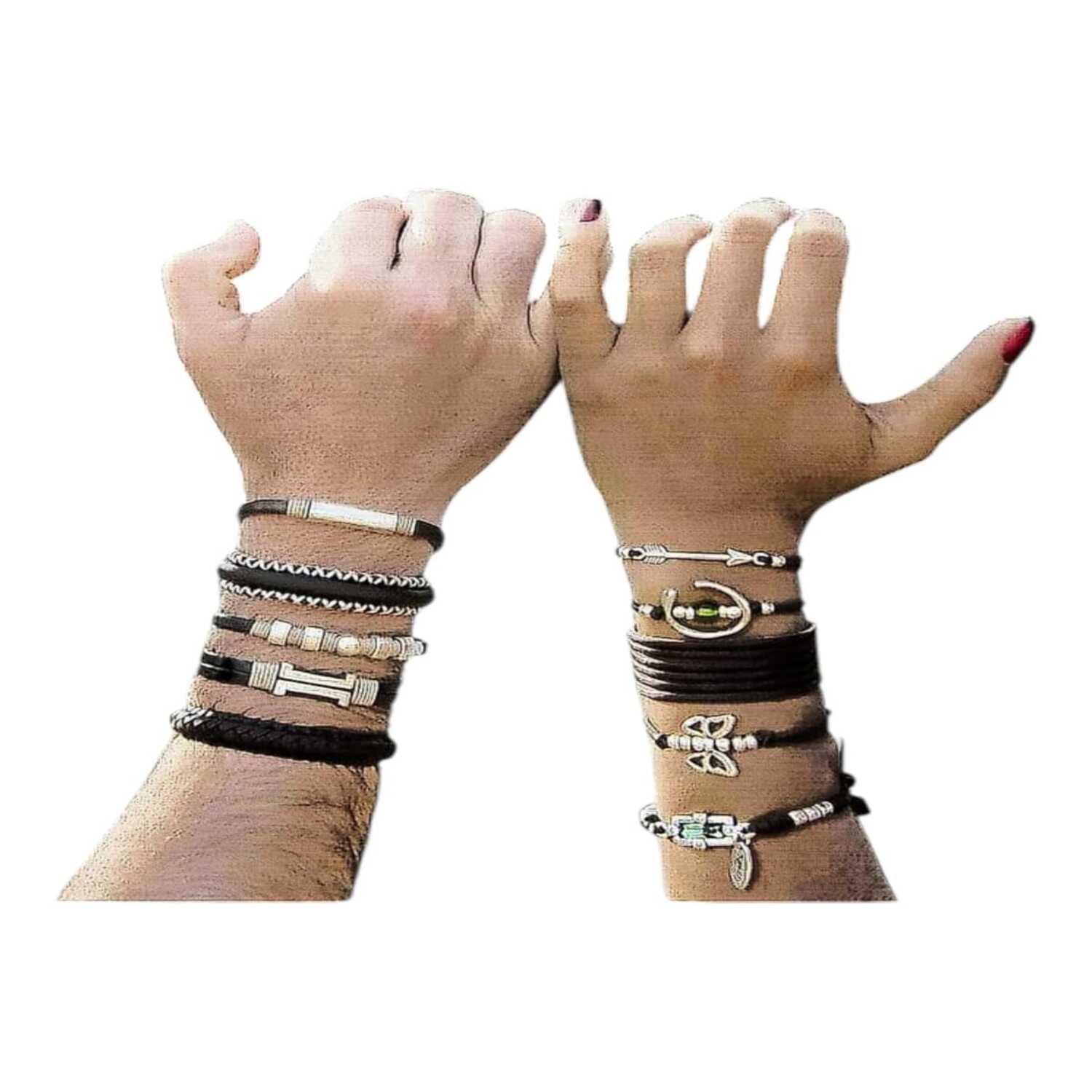 Bracelets en cuir de styles variés