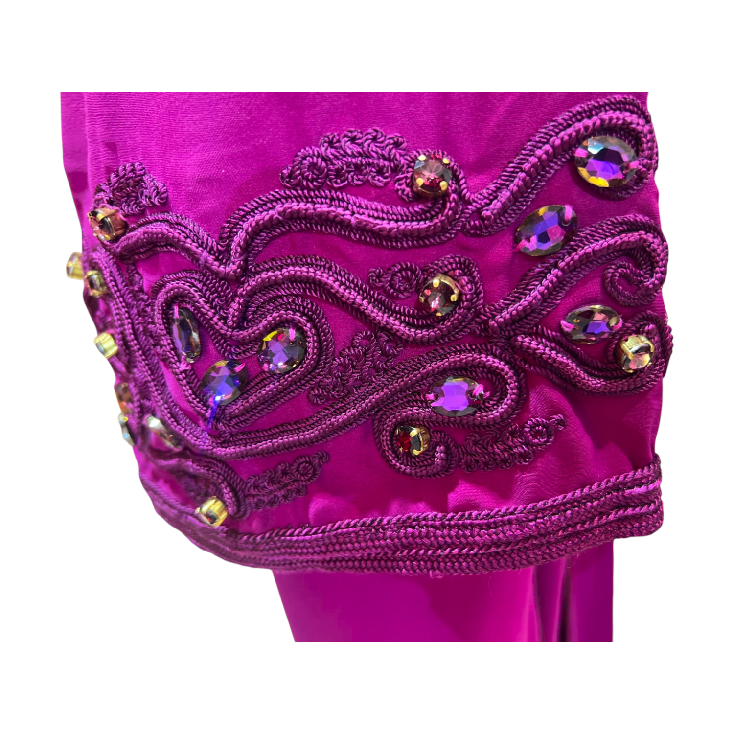 Lebssa traditionnelle en crêpe mauve