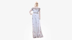 White Blouza with Colored Embroidery