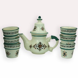 Théière avec 6 verres