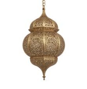 Lustre oriental élégant en cuivre