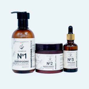 مجموعة الكيراتين للشعر: شامبو + ماسك + سيروم