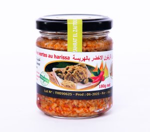 Tapenade d’olive verte à la harissa 180g