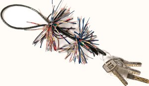 Porte-clés en cuir de chèvre