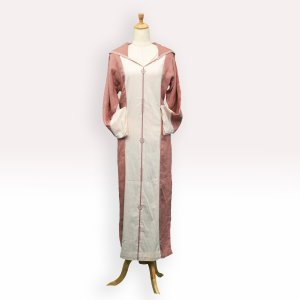 جلابة قطعة واحدة لولان قطني لون سلمون