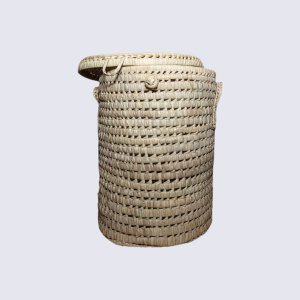 Panier berbère avec couvercle en palm