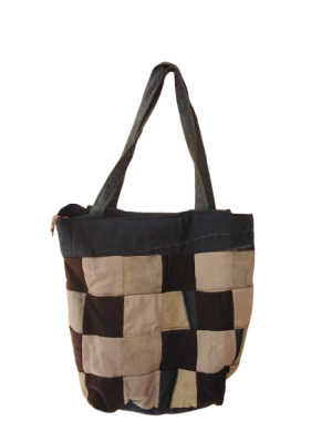 Sac rond en jean recyclé