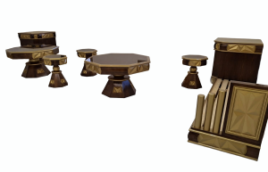 Bois de salon traditionnel marocain