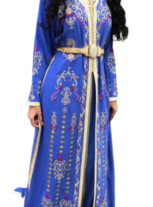 Takshtita en soie couleur bleu clair