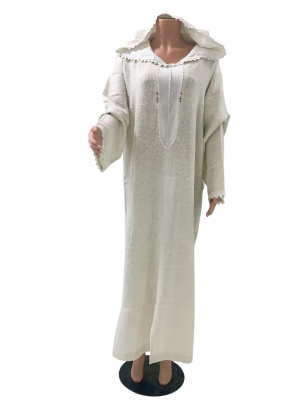 Jellaba avec couture Randa ornée d’or et pierres précieuses