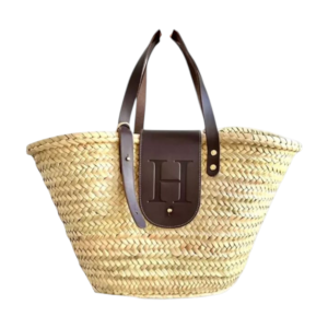 Panier en doum naturel