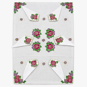 Drap de table brodé