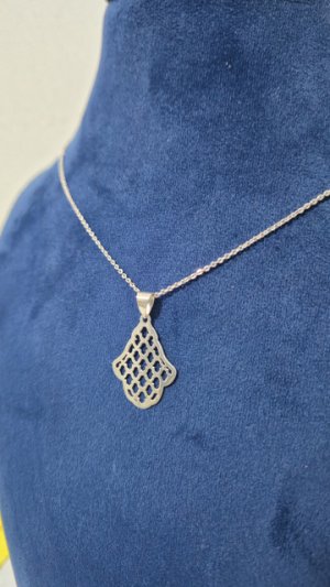 Chaîne Pendentif Khmissa Argent 925