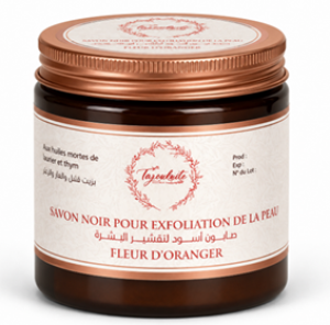 Savon noir à la fleur d’oranger :rose/ romarin/ eucalyptus/ nila