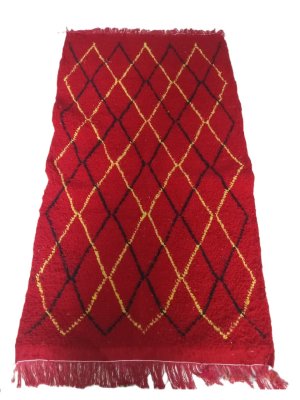 Tapis rouge à nœuds 1.5m x 1m