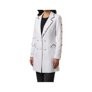 Veste ornée de coquillages décoratifs, taille XL