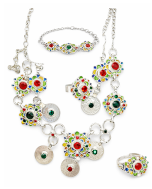 Parure en argent amazighe « Ensemble Warda »