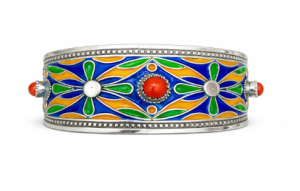 Bracelet ouvert incliné « Deblij ouvert ovale »