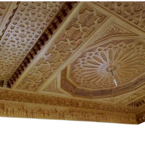 Plafond sculpté en bois