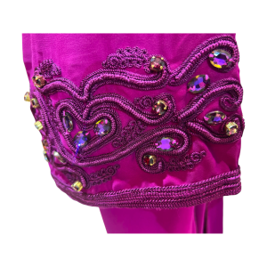 Lebssa traditionnelle en crêpe mauve