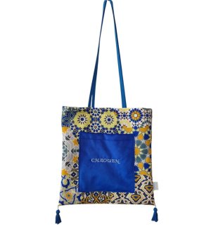 Sac à main (motif Zellige marocain) en découpe de laine naturelle
