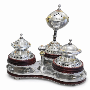 Ensemble de brûle encens en aluminium